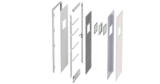 Medical lead protection door 