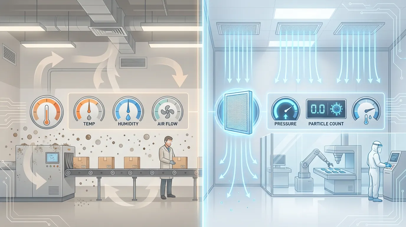 Air Cleanroom Environment Comparison