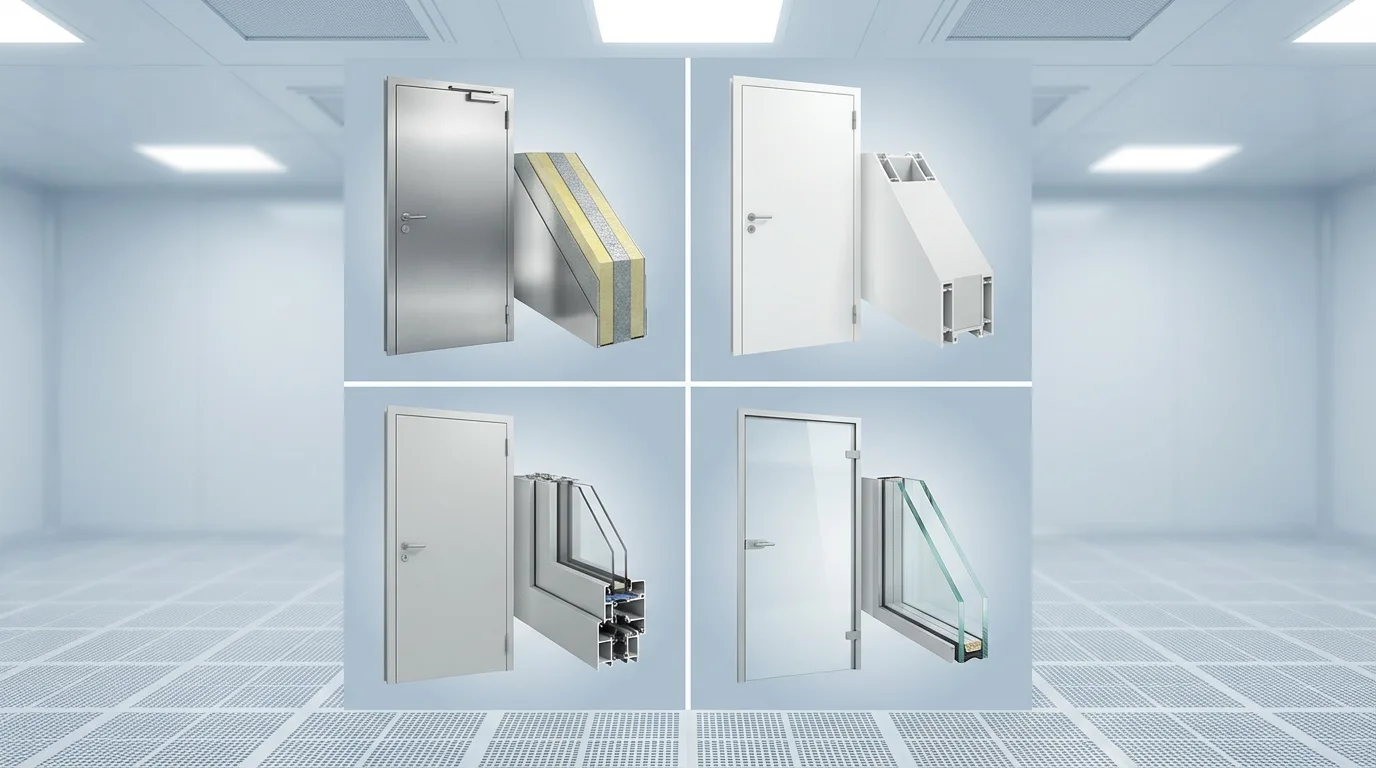 Selecting cleanroom door materials